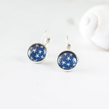 Navy Blue Stars Earrings