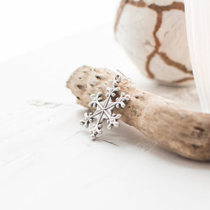 Antique Silver Snowflake Necklace