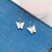 White Butterfly Necklace and Earrings Set