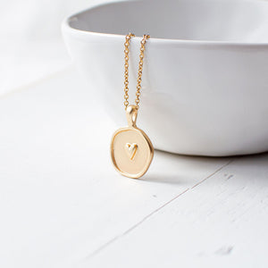 Gold Plated Heart Coin Necklace