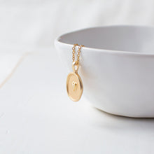 Gold Plated Heart Coin Necklace