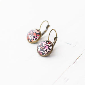 Pink Leopard Pattern Earrings