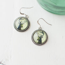 Green Deer Earrings