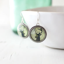 Green Deer Earrings