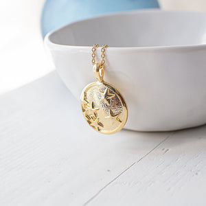 Gold Plated Stars Pendant Necklace