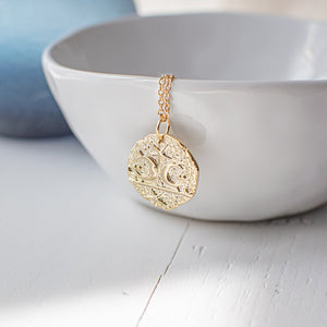 Crescent Moon Coin Necklace