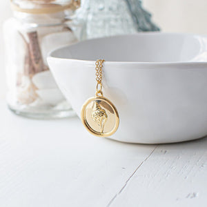 Gold Plated Sea Shell Coin Necklace