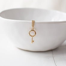 Tiny Key Charm Necklace