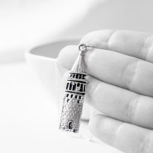 Antique Silver Tower Necklace