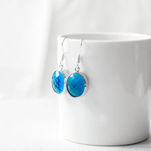 Azure Blue Faceted Glass Earrings
