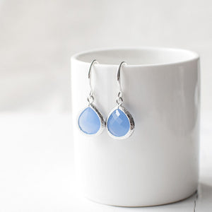 Pastel Blue Dangle Earrings