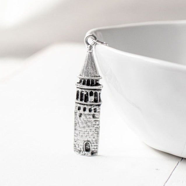 Antique Silver Tower Necklace