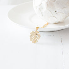 Gold Plated Monstera Leaf Necklace