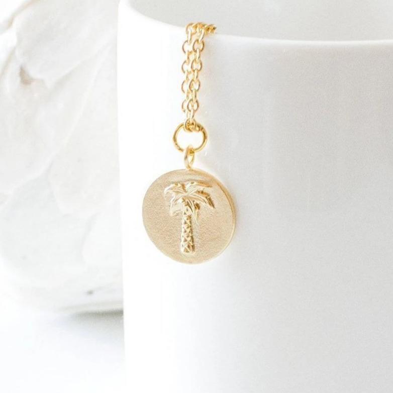 Palm coin necklace outlet