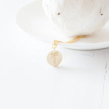 Gold Plated Palm Tree Coin Necklace