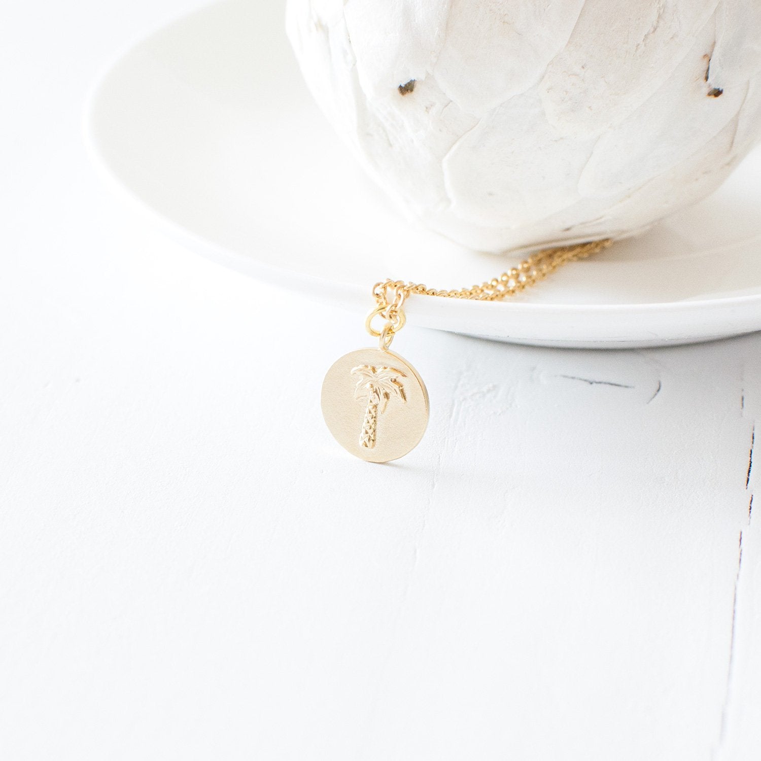 Palm shop coin necklace