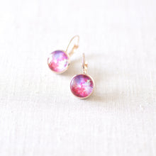 Pink and Magenta Galaxy Earrings