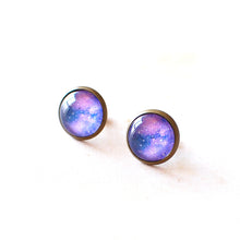 Purple Galaxy Earrings